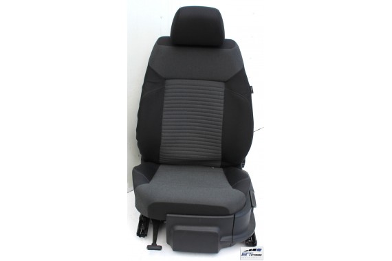 VW POLO FOTELE KOMPLET FOTELI siedzeń siedzenia tapicerka 6R 6R4 6R0 5-drzwiowy welur w kolorze czarno-szarym