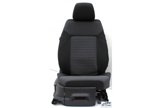VW POLO FOTELE KOMPLET FOTELI siedzeń siedzenia tapicerka 6R 6R4 6R0 5-drzwiowy welur w kolorze czarno-szarym