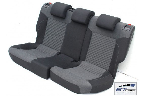 VW POLO FOTELE KOMPLET FOTELI siedzeń siedzenia tapicerka 6R 6R4 6R0 5-drzwiowy welur w kolorze czarno-szarym