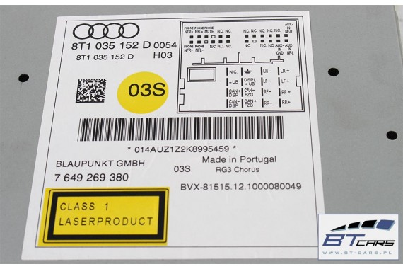 AUDI A4 A5 Q5 RADIO CZYTNIK CHOURS 8T1035152D 8T1057152D  8T1 035 152 D 8T1 057 152 C 8K 8T 8R 8T1057152C 8T1035152DX