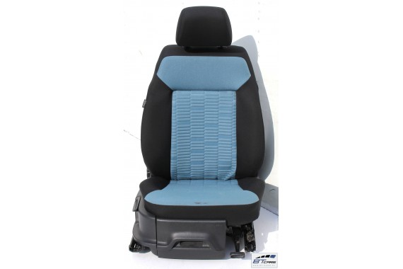 VW POLO FOTELE FOTELE KOMPLET FOTELI siedzeń siedzenia fotel tapicerka 6R 6C welurw kolorze czarnym i niebieskim 5-drzwiowy