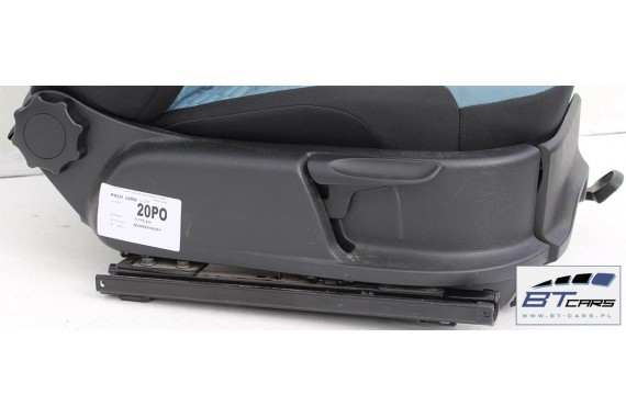 VW POLO FOTELE FOTELE KOMPLET FOTELI siedzeń siedzenia fotel tapicerka 6R 6C welurw kolorze czarnym i niebieskim 5-drzwiowy