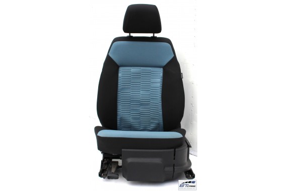 VW POLO FOTELE FOTELE KOMPLET FOTELI siedzeń siedzenia fotel tapicerka 6R 6C welurw kolorze czarnym i niebieskim 5-drzwiowy