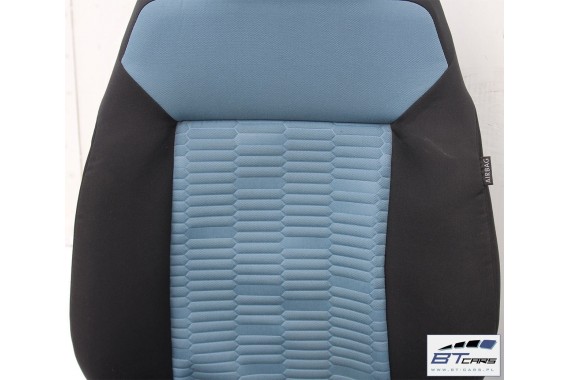 VW POLO FOTELE FOTELE KOMPLET FOTELI siedzeń siedzenia fotel tapicerka 6R 6C welurw kolorze czarnym i niebieskim 5-drzwiowy