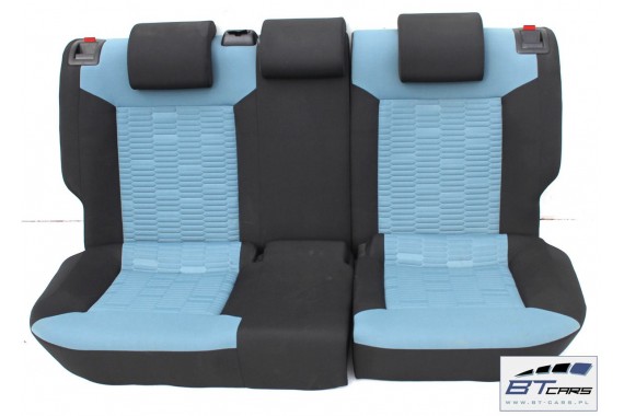 VW POLO FOTELE FOTELE KOMPLET FOTELI siedzeń siedzenia fotel tapicerka 6R 6C welurw kolorze czarnym i niebieskim 5-drzwiowy