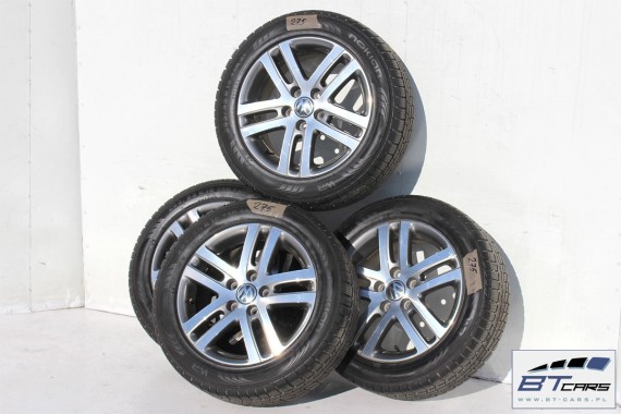 VW GOLF V VI 5 PLUS JETTA TOURAN FELGI 16 cali OPONY ZIMA KOŁA felga 1K0601025BM 6,5J*16H2 ET50 opona Nokian WR G2 205/55/16 94H