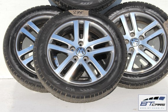 VW GOLF V VI 5 PLUS JETTA TOURAN FELGI 16 cali OPONY ZIMA KOŁA felga 1K0601025BM 6,5J*16H2 ET50 opona Nokian WR G2 205/55/16 94H