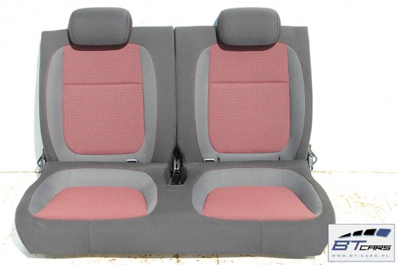 VW THE BEETLE CABRIO FOTELE KOMPLET FOTELI siedzeń siedzenia fotel tapicerka 5C 5C3 welur kolor czrno - czerwone