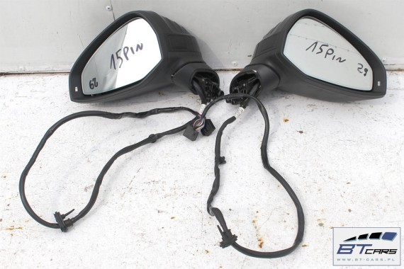 AUDI A4 LUSTERKO DRZWI PRAWE FOTO 15 pin 8W  zewnętrzne LY9B - czarny brylantowy pinów kabli przewodów B9