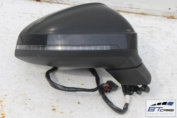 AUDI A4 LUSTERKO DRZWI PRAWE FOTO 15 pin 8W  zewnętrzne LY9B - czarny brylantowy pinów kabli przewodów B9
