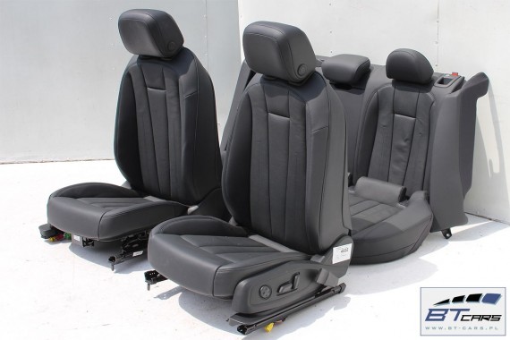 AUDI A4 SEDAN FOTELE KOMPLET FOTELI siedzeń siedzenia fotel tapicerka 8W5 8W skóra kolor czarny B9 USA fotele tapicerka czarna