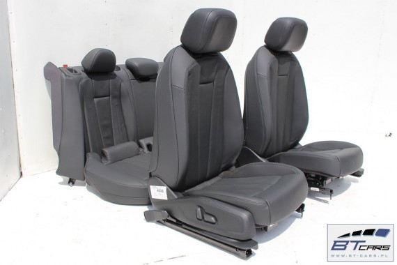 AUDI A4 SEDAN FOTELE KOMPLET FOTELI siedzeń siedzenia fotel tapicerka 8W5 8W skóra kolor czarny B9 USA fotele tapicerka czarna
