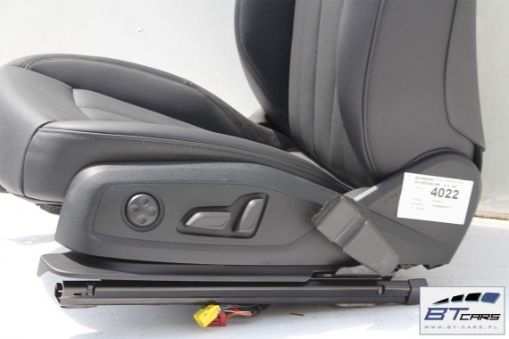 AUDI A4 SEDAN FOTELE KOMPLET FOTELI siedzeń siedzenia fotel tapicerka 8W5 8W skóra kolor czarny B9 USA fotele tapicerka czarna
