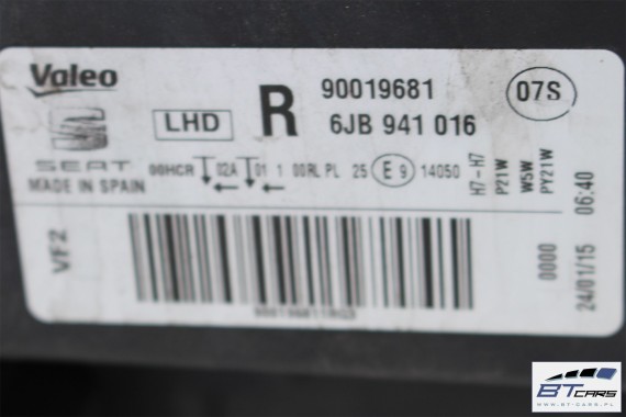 SEAT TOLEDO PRZÓD MASKA ZDERZAK IV 4 maska pas przedni lampy wzmocnienie błotnik lampa Z5Z5 LF5A -niebieski pacific blue