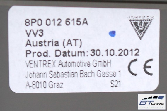 AUDI VW SEAT SKODA POMPKA DO KÓŁ OPON 8P0012615C kompresor sprężarka powietrza 8P0 012 615 C 8P0012615A 2.0-2.5 BAR 8P0012615C
