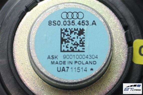 AUDI TT GŁOŚNIKI KOMPLET GŁOŚNIKÓW WZMACNIACZ BANG & OLUFSEN 8S0035465 8S0035411B 8S0035453 8S0035454 NAGŁOŚNIENIE 8S0035399A 8S