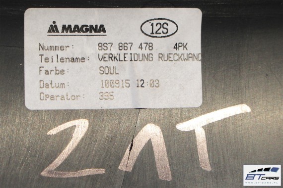 AUDI TT CABRIO FOTELE KOMPLET FOTELI siedzeń siedzenia tapicerka 8S 8S7 2015- skóra czarna