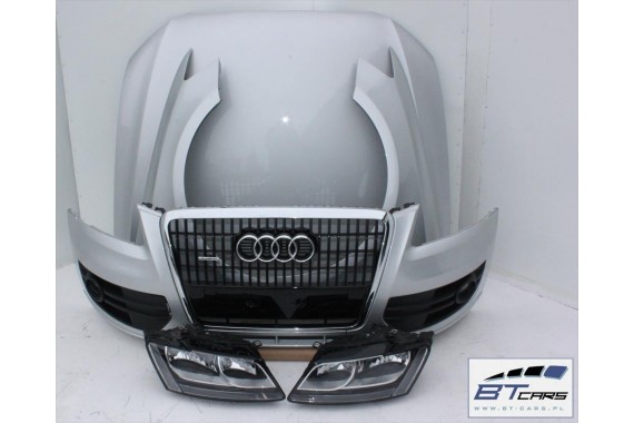 AUDI Q5 8R KOMPLETNY PRZÓD maska błotniki zderzak pas przedni lampy wzmocnienie błotnik lampa Kolor LA7W - srebrny refleks