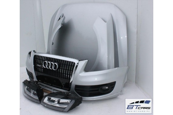AUDI Q5 8R KOMPLETNY PRZÓD maska błotniki zderzak pas przedni lampy wzmocnienie błotnik lampa Kolor LA7W - srebrny refleks
