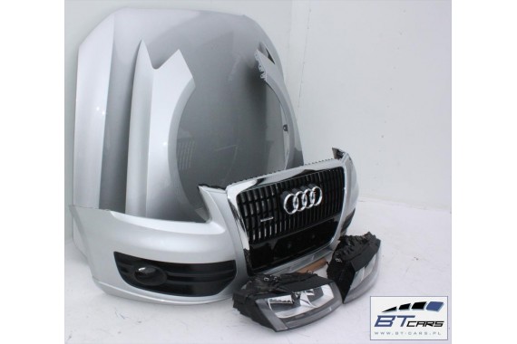 AUDI Q5 8R KOMPLETNY PRZÓD maska błotniki zderzak pas przedni lampy wzmocnienie błotnik lampa Kolor LA7W - srebrny refleks