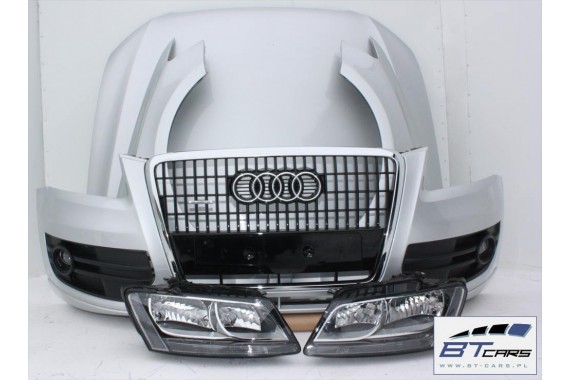 AUDI Q5 8R KOMPLETNY PRZÓD maska błotniki zderzak pas przedni lampy wzmocnienie błotnik lampa Kolor LA7W - srebrny refleks