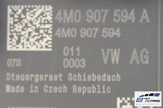 AUDI A4 A5 Q7 STEROWNIK SZYBERDACHU 4M0907594A moduł 4M0 907 594 4M0907594 4M0907594 4K0907594AA 4K0907594AB 4M0907594 4M0907594