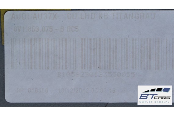 AUDI A3 SCHOWEK KONSOLI KIEROWCY 8V1863075B 8V1 863 075 BC5 8V 8V1857075B 8V1857075D 8V1857075A 8V1857075B 8V1857075D 8V1857075B