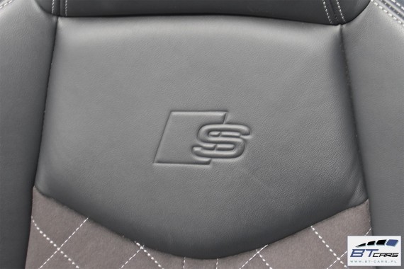 AUDI TT FOTELE KOMPLET FOTELI siedzeń siedzenia tapicerka S-LINE 8S  wykonane ze skóry i alcantary  kolor czarny