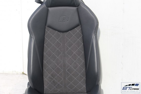 AUDI TT FOTELE KOMPLET FOTELI siedzeń siedzenia tapicerka S-LINE 8S  wykonane ze skóry i alcantary  kolor czarny
