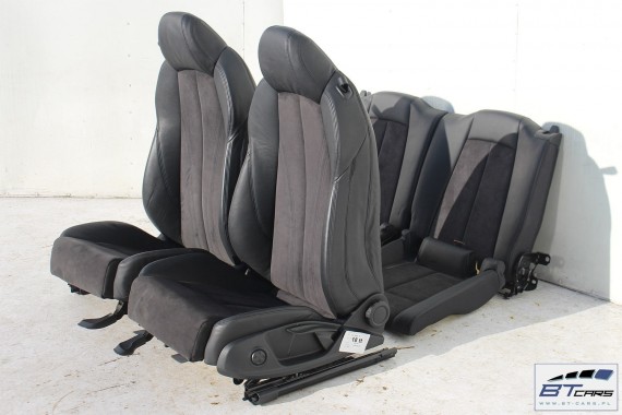 AUDI TT FOTELE KOMPLET FOTELI siedzeń siedzenia tapicerka 8S wykonane ze skóry i alcantary kolor czarny
