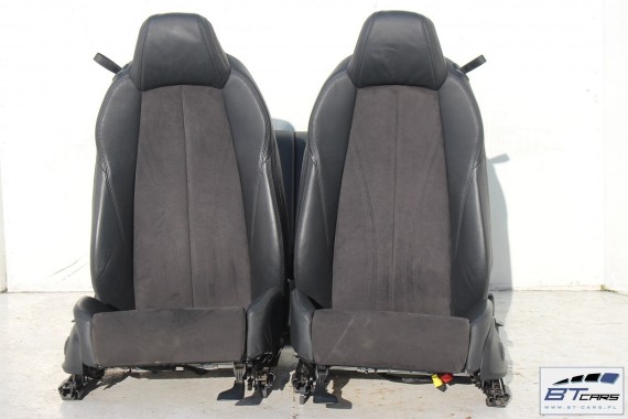 AUDI TT FOTELE KOMPLET FOTELI siedzeń siedzenia tapicerka 8S wykonane ze skóry i alcantary kolor czarny