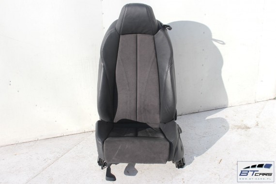 AUDI TT FOTELE KOMPLET FOTELI siedzeń siedzenia tapicerka 8S wykonane ze skóry i alcantary kolor czarny