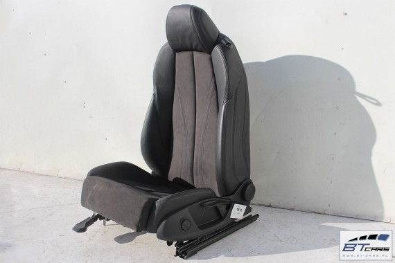 AUDI TT FOTELE KOMPLET FOTELI siedzeń siedzenia tapicerka 8S wykonane ze skóry i alcantary kolor czarny