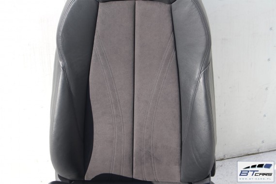 AUDI TT FOTELE KOMPLET FOTELI siedzeń siedzenia tapicerka 8S wykonane ze skóry i alcantary kolor czarny