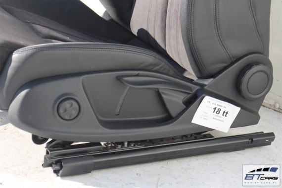 AUDI TT FOTELE KOMPLET FOTELI siedzeń siedzenia tapicerka 8S wykonane ze skóry i alcantary kolor czarny