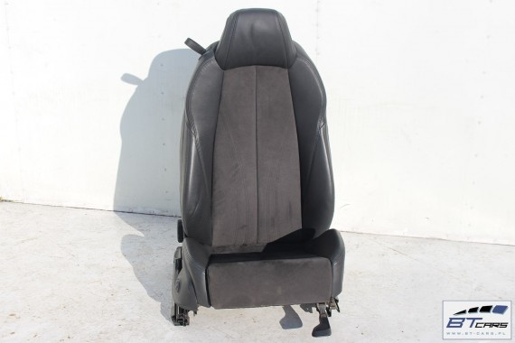 AUDI TT FOTELE KOMPLET FOTELI siedzeń siedzenia tapicerka 8S wykonane ze skóry i alcantary kolor czarny