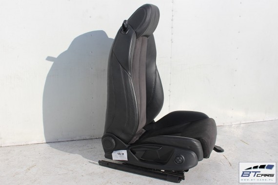 AUDI TT FOTELE KOMPLET FOTELI siedzeń siedzenia tapicerka 8S wykonane ze skóry i alcantary kolor czarny