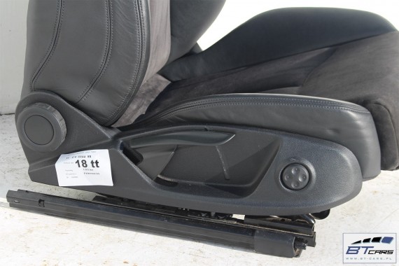 AUDI TT FOTELE KOMPLET FOTELI siedzeń siedzenia tapicerka 8S wykonane ze skóry i alcantary kolor czarny