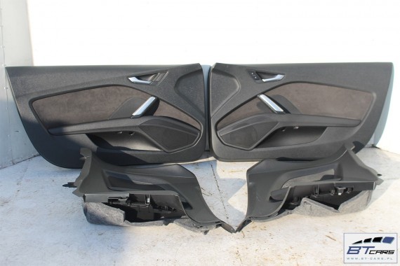 AUDI TT FOTELE KOMPLET FOTELI siedzeń siedzenia tapicerka 8S wykonane ze skóry i alcantary kolor czarny