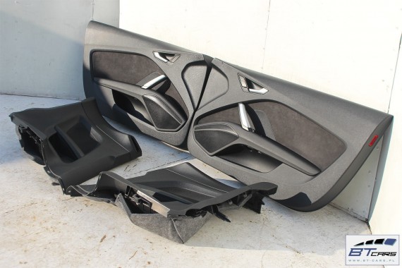 AUDI TT FOTELE KOMPLET FOTELI siedzeń siedzenia tapicerka 8S wykonane ze skóry i alcantary kolor czarny