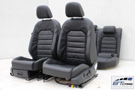 VW GOLF 7 VII FOTELE KOMPLET FOTELI siedzeń siedzenia fotel tapicerka 5G 5G4 5G0 skóra kolor czarny 5-drzwiowe drzwi