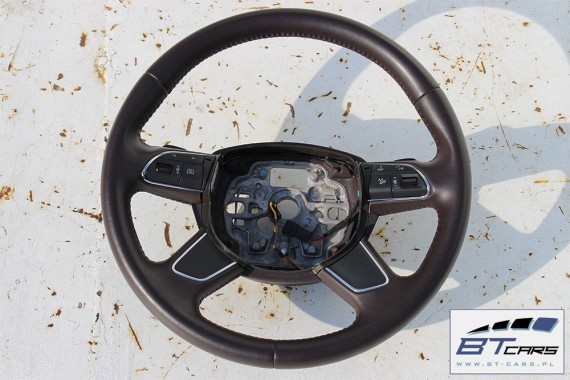 AUDI A8 KIEROWNICA 4H0419091B 4H0419091AA SKÓRA PODGRZEWANA 4H0 419 091 B DE8 - brąz mokka 4H D4 4H0 419 091 AA  4H0419091BA
