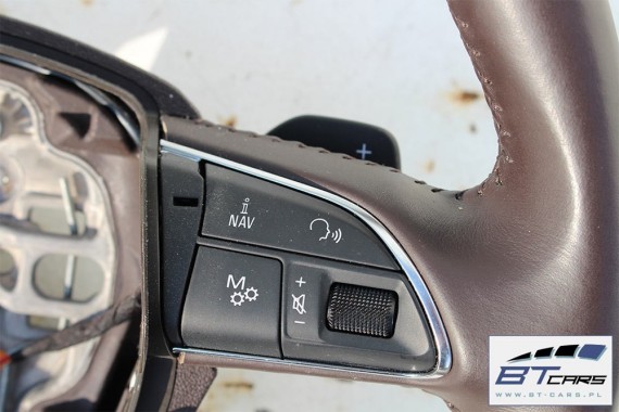 AUDI A8 KIEROWNICA 4H0419091B 4H0419091AA SKÓRA PODGRZEWANA 4H0 419 091 B DE8 - brąz mokka 4H D4 4H0 419 091 AA  4H0419091BA