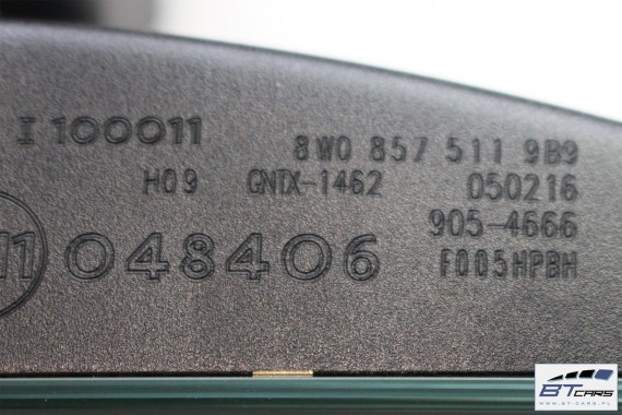 AUDI A4 A5 Q5 Q7 LUSTERKO WEWNĘTRZNE 8W0857511 kolor 9B9 czarny fotochrom 8W0 857 511 wsteczne 8W0857511 8W0857511F 4M0857511A