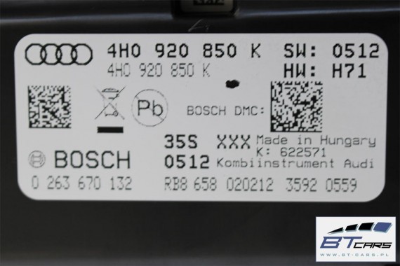 AUDI A8 ZEGAR LICZNIK ZEGARY DIESEL 4H0920850K 4H0 920 850 K 4H0920850K 4H0920850K 4H0920850K 4H0920850K 4H0920850K J0R920850K