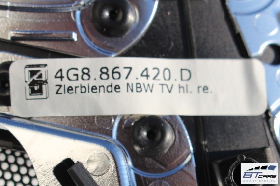 AUDI A7 LISTWY OZDOBNE LISTWA DEKOR DEKORY WYKOŃCZENIE TAPICERKA 4G0863273 4G8864261 4G8867409E 4G8867410E 4G8867419D 4G8867420D