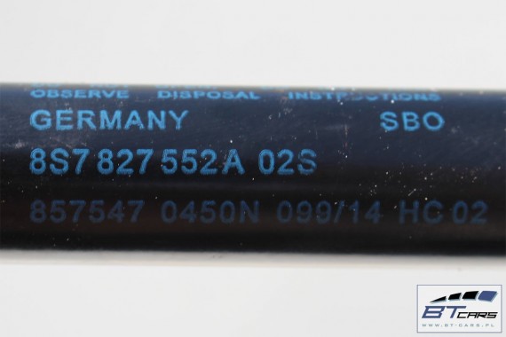 AUDI TT CABRIO ZAWIAS KLAPY BAGAŻNIKA 8S7827552A 8S7 827 552 8S7827552A 8S7827299A 8S7827300A 8S7 827 299 8S7827299A 8S7827300A