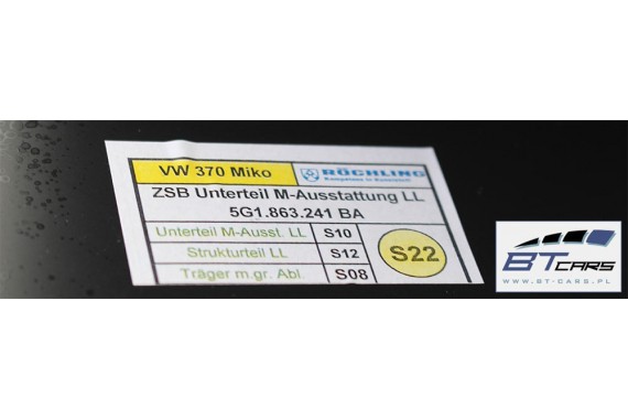 VW GOLF 7 VII TUNEL ŚRODKOWY + PODŁOKIETNIK 5G 5G1863241BA 5G1 welur czarny 5G0863289C 5G0864298D 5G1863241BC 5G1863241BE