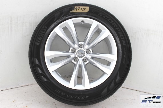 AUDI Q7 FELGI 19 4M0601025C OPONY LETNIE KOŁA felga 4M0 601 025 C 8,5J*19H2 ET28 opona LATO Pirelli Scorpion Verde 255/55/19 4M