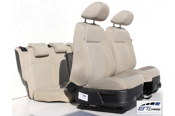VW POLO FOTELE KOMPLET FOTELI siedzeń siedzenia tapicerka 6R3 6R0 3-drzwiowy welur kolor beż beżowy 6R 6C
